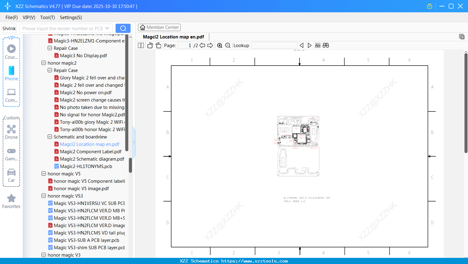 Honor Magci2 Location Map En
